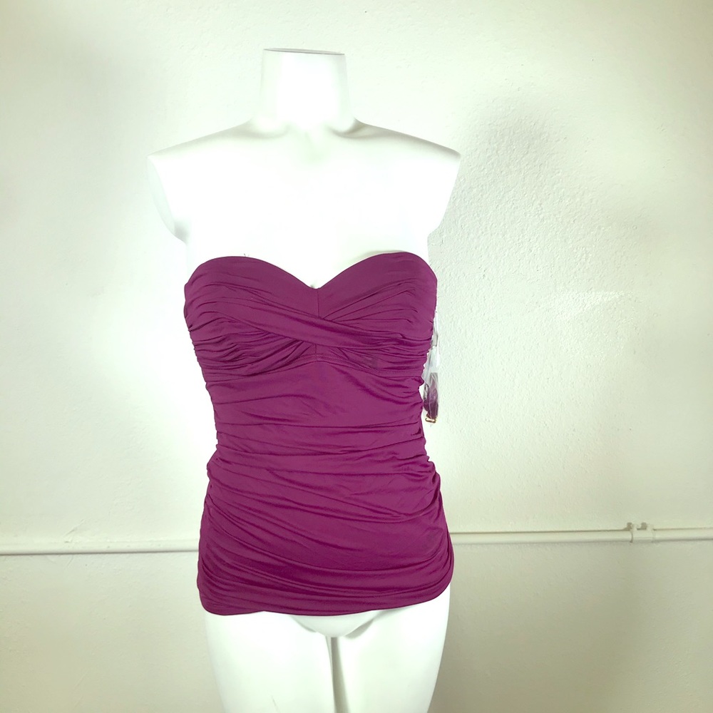 Bleu Rod Beattie Twist Bandeau Tankini Top